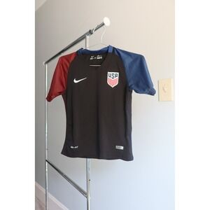 Nike USA National Team Dri-FIT Soccer Jersey Youth Away Black Red Blue